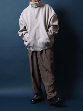 「メルトン」｜「アイテム（ブルゾン）」を使った、Rinanさん（メンズ・178cm）の秋コーディネート