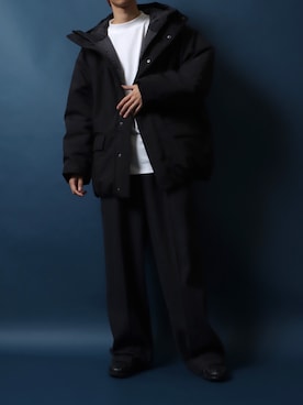 「ANPAS（アンパス）のアイテム（ジャケット/アウター）」を使った、Rinanさん（メンズ・178cm）の冬コーディネート