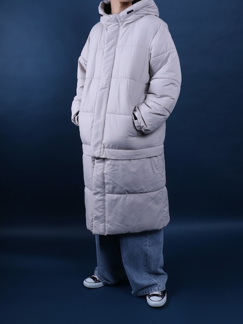 ANPAS ダウンジャケット ダウン 2WAY Detachable-hem Eco Down Long