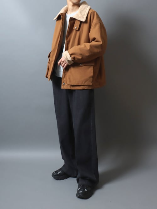 セール】ANPAS Boa Collar Duck Coverall Jacket/別注 衿ボアダック薄