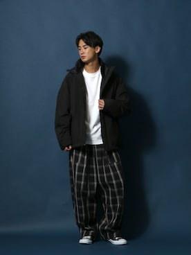 「アイテム（ダウンジャケット/コート）」を使った、ANPASさん（メンズ・178cm）の秋コーディネート
