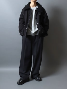 「アイテム（ブルゾン）」を使った、ANPASさん（メンズ・181cm）の秋コーディネート