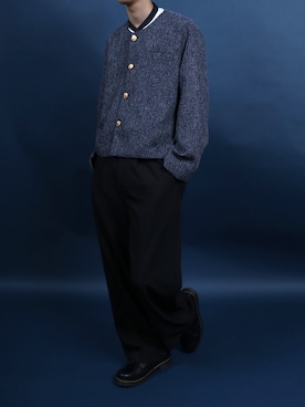 「アイテム（ノーカラージャケット）」を使った、ANPASさん（メンズ・181cm）の秋コーディネート