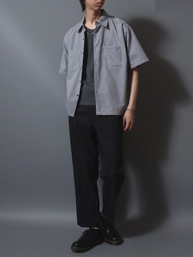 「ANPAS（アンパス）のアイテム（トップス）」を使った、ANPASさん（メンズ・181cm）の春コーディネート