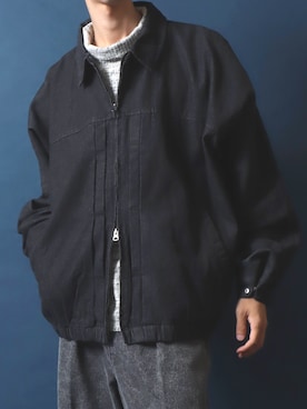 「アイテム（ブルゾン）」を使った、ANPASさん（メンズ・181cm）の秋コーディネート