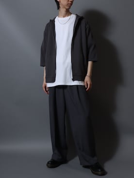 「ANPAS（アンパス）のアイテム（トップス）」を使った、ANPASさん（メンズ・181cm）の春コーディネート