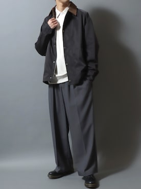 「アイテム（スウェット）」を使った、ANPASさん（メンズ・181cm）の冬コーディネート