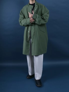 「ANPAS（アンパス）のアイテム（モッズコート）」を使った、Rinanさん（メンズ・178cm）の冬コーディネート