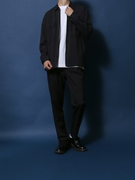「テーパードパンツ」｜「アイテム（セットアップ）」を使った、Rinanさん（メンズ・178cm）の秋コーディネート