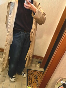 「tiptop（ティップトップ）のアイテム（その他アウター）」を使った、tamaさん（レディース・158cm）の秋コーディネート