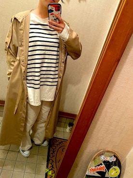 「tiptop（ティップトップ）のアイテム（その他アウター）」を使った、tamaさん（レディース・158cm）の秋コーディネート