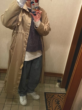 「tiptop（ティップトップ）のアイテム（その他アウター）」を使った、tamaさん（レディース・158cm）の秋コーディネート