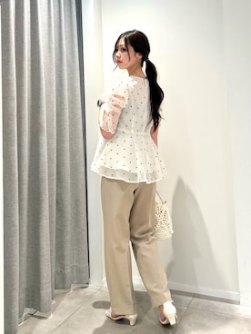 「NATURAL BEAUTY BASIC（ナチュラルビューティーベーシック）のアイテム」を使った、ayachanbb_8さん（レディース・159cm）の夏コーディネート