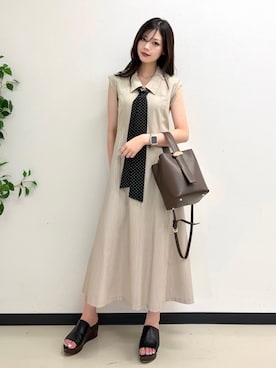 「NATURAL BEAUTY BASIC（ナチュラルビューティーベーシック）のアイテム」を使った、ayachanbb_8さん（レディース・159cm）の夏コーディネート