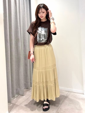 「NATURAL BEAUTY BASIC（ナチュラルビューティーベーシック）のアイテム」を使った、ayachanbb_8さん（レディース・159cm）の夏コーディネート