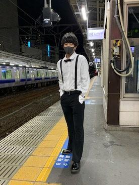 「Perushu（ペルーシュ）のアイテム（スラックス）」を使った、wearyu02さん（メンズ・172cm）の秋コーディネート