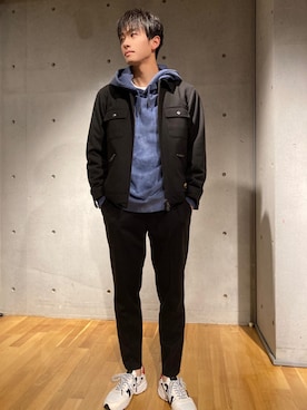「1piu1uguale3 RELAX（ウノピュウノウグァーレトレリラックス）のアイテム（スニーカー）」を使った、US staffstylingさん（メンズ・176cm）の秋コーディネート