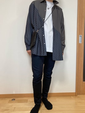 「MR.OLIVE（ミスターオリーブ）のアイテム」を使った、あめあられさん（メンズ・171cm）の春コーディネート