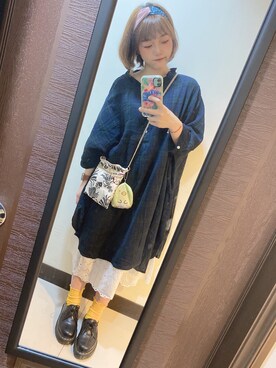 「oversize」｜「アイテム（その他シューズ）」を使った、Yunさん（レディース・156cm）の夏コーディネート