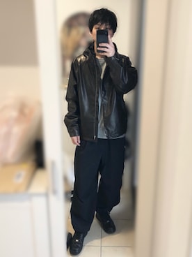 「stein（シュタイン）のアイテム」を使った、kazu0102yさん（メンズ・174cm）の冬コーディネート