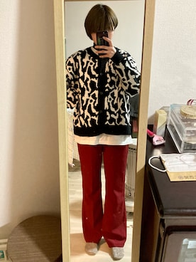 「PBLIM（ページボーイリム）のアイテム（スラックス）」を使った、ちあきさん（レディース・160cm）の春コーディネート