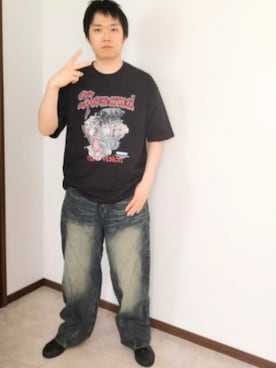 「アイテム（デニムパンツ）」を使った、ggvv8さん（メンズ・176cm）の夏コーディネート