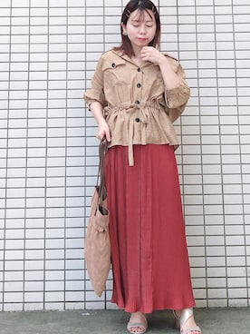 「Bou Jeloud（ブージュルード）のアイテム（ジャケット/アウター）」を使った、ぽんさん（レディース・148cm）の夏コーディネート