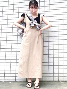 「Bou Jeloud（ブージュルード）のアイテム（ワンピース/ドレス）」を使った、ぽんさん（レディース・148cm）の夏コーディネート