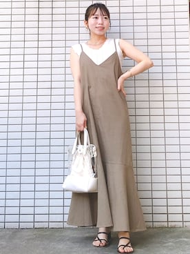 「ごきげんウィーク」｜「アイテム（タンクトップ）」を使った、ぽんさん（レディース・148cm）の春コーディネート
