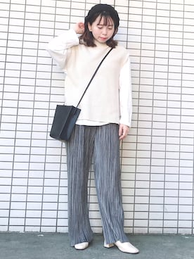 「定番」｜「アイテム（ハンチング/ベレー帽）」を使った、ぽんさん（レディース・148cm）の秋コーディネート