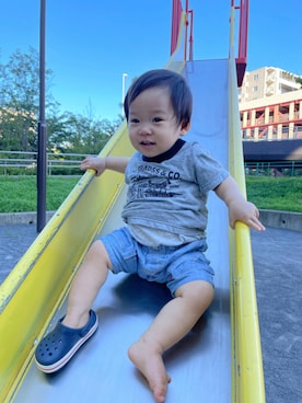 「リーバイス」｜shoyoiさん（キッズ・70cm）の夏コーディネート