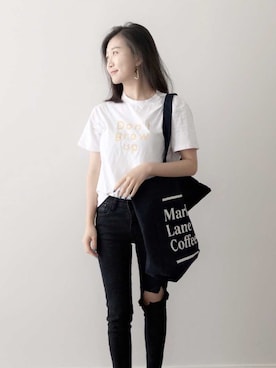 「J BRAND（ジェイブランド）のアイテム」を使った、Ddddmyingさん（レディース・163cm）の冬コーディネート