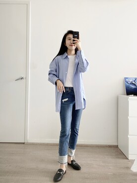 「J BRAND（ジェイブランド）のアイテム」を使った、Ddddmyingさん（レディース・163cm）の冬コーディネート