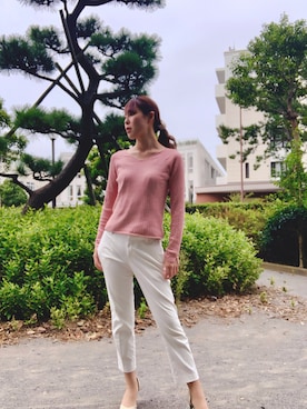 「ELVENCE DEUX（エルベンスドゥ）のアイテム」を使った、高野 和さん（レディース・165cm）の秋コーディネート