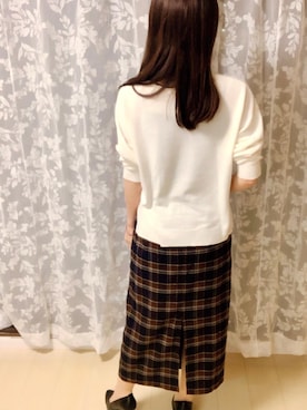 「a.g.plus（エージープラス）のアイテム」を使った、高野 和さん（レディース・165cm）の秋コーディネート