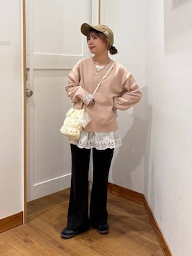 「GLOBAL WORK（グローバルワーク）のアイテム（パンツ）」を使った、ありちゃんさん（レディース・149cm）の春コーディネート