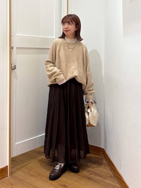 「アイテム（アクセサリー）」を使った、ありちゃんさん（レディース・149cm・30代）の秋コーディネート
