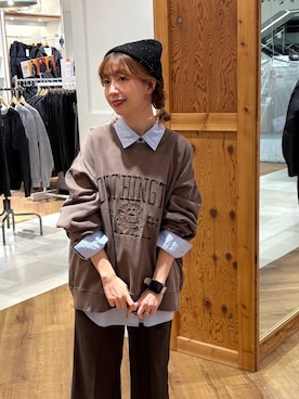 「アイテム（ニットキャップ/ビーニー）」を使った、ありちゃんさん（レディース・149cm・20代）の冬コーディネート