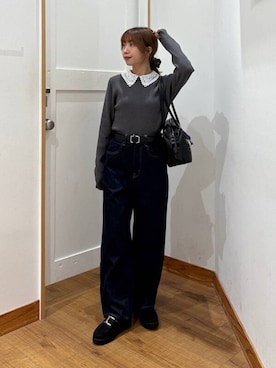 「アイテム（ボストンバッグ）」を使った、ありちゃんさん（レディース・149cm）の秋コーディネート