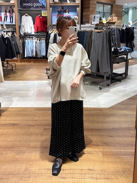 「GLOBAL WORK（グローバルワーク）のふわふわHugmeドルマンプルオーバー/595406（ニット/セーター）」を使った、ありちゃんさん（レディース・149cm）の秋コーディネート