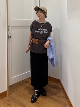 「GLOBAL WORK（グローバルワーク）のアイテム（キャップ）」を使った、ありちゃんさん（レディース・149cm）の夏コーディネート