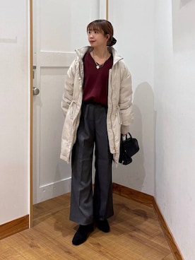 「アイテム（シュシュ）」を使った、ありちゃんさん（レディース・149cm）の秋コーディネート