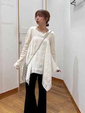 「GLOBAL WORK（グローバルワーク）のアイテム（トップス）」を使った、ありちゃんさん（レディース・149cm）の春コーディネート