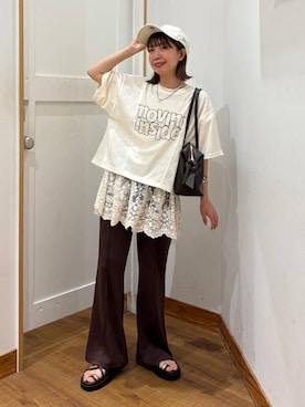 「GLOBAL WORK（グローバルワーク）のアイテム（アクセサリー）」を使った、ありちゃんさん（レディース・149cm）の夏コーディネート