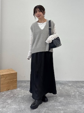 「GLOBAL WORK（グローバルワーク）のアイテム（トップス）」を使った、ありちゃんさん（レディース・149cm）の秋コーディネート