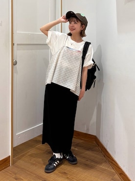 「GLOBAL WORK（グローバルワーク）のアイテム（帽子）」を使った、ありちゃんさん（レディース・149cm）の春コーディネート