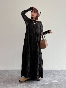 「キャミワンピース」｜「アイテム（帽子）」を使った、ありちゃんさん（レディース・149cm）の秋コーディネート