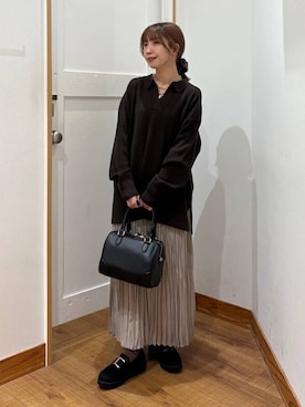 「アイテム（シュシュ）」を使った、ありちゃんさん（レディース・149cm）の秋コーディネート