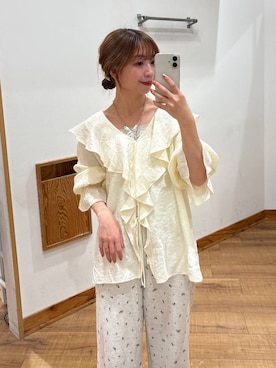 「GLOBAL WORK（グローバルワーク）のハートチェーンネックレス/646376（ネックレス、シルバー系）」を使った、ありちゃんさん（レディース・149cm）の春コーディネート