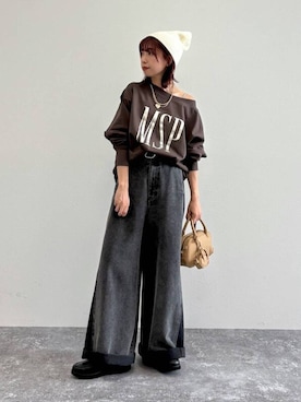 「GLOBAL WORK（グローバルワーク）のアイテム（ベルト）」を使った、ありちゃんさん（レディース・149cm）の秋コーディネート